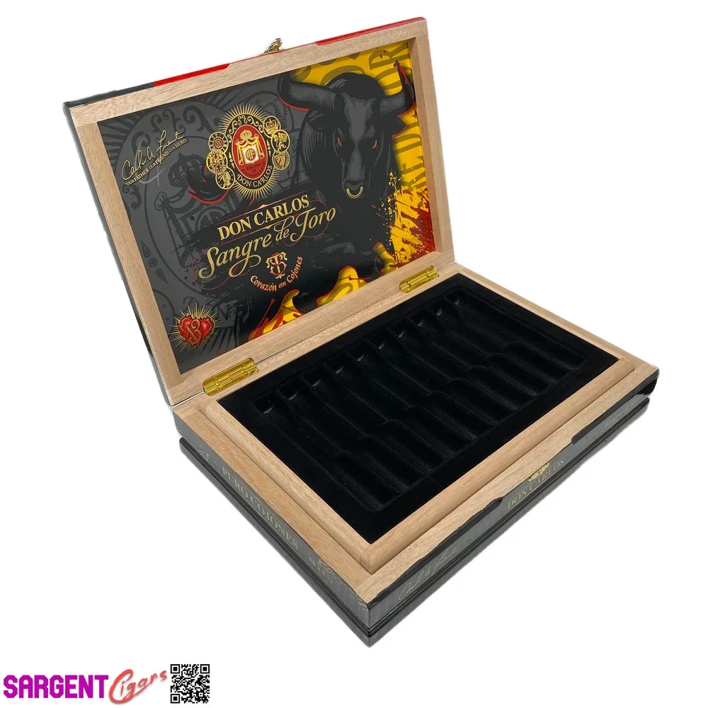 Arturo Fuente Don Carlos Cojones Sangre de Toro Empty Wooden Cigar Box